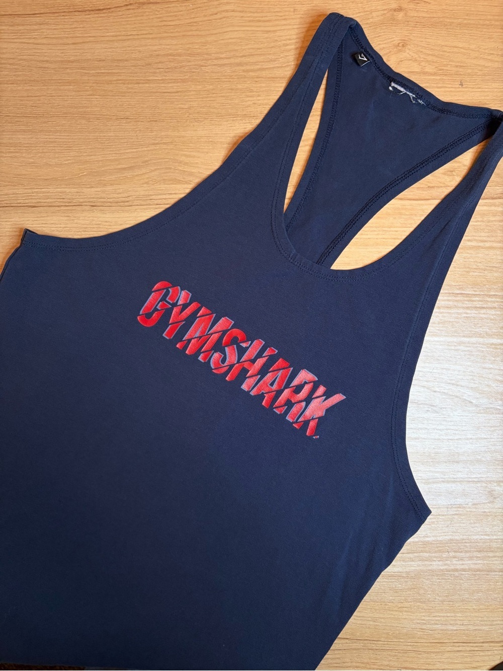 Gymshark Navy & Red Logo Racerback Workout Women’s Tank Top Small